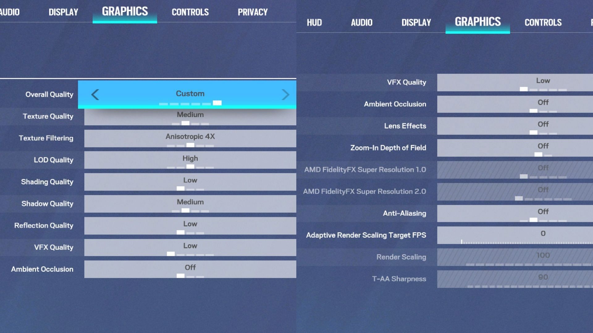 Competitive settings for Rainbow Six Siege (Image via Sportskeeda Gaming || Ubisoft)